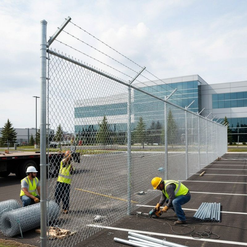 Industrial Fence Installation detail